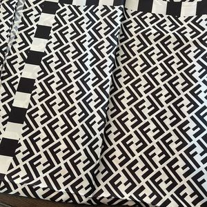COPY - Fendi black and white silk 100% neck scarf new